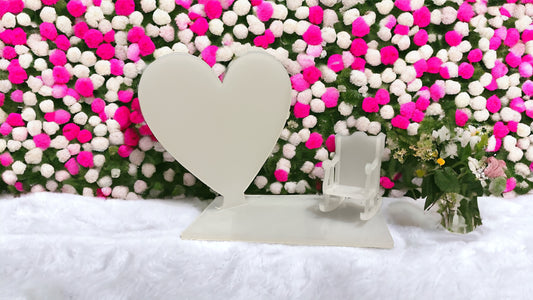 Heart & rocking chair memorial