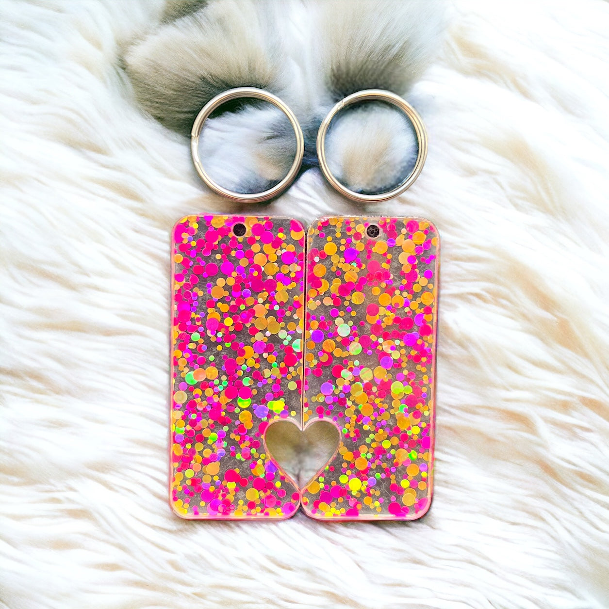 Duo Heart Keyrings